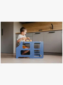 Børnemøbler|DuckWoodworks Duck Woodworks Sammenklappeligt Læringstårn, Blå