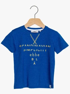 Overdele|Ebbe Gologo T-Shirt, Royal Blue Melange Blå