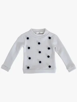 Uldtøj|Overdele|Ebbe Valerie Dot Trøje, White-Navy Dot
