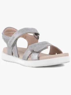 Sandaler & Klipklapper|Ecco Flora Sandaler, Silver Iridescent