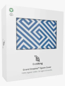 Børnesenge & Tilbehør|EcoViking Organic Babynest Cover Ancient Blue