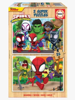 SpideyandFriends Spil & Puslespil-Educa Spidey And His Amazing Friends Puslespil 2x25 Brikker