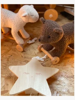 Interiør|EgmontToys Egmont Toys Stjerne Spilledåse, Træ Beige