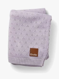 Interiør|ElodieDetails Elodie  Pointelle-strikket Tæppe 100x75, Lavender Love Lilla