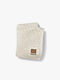 Børn ElodieDetails Interiør-Elodie Pointelle-strikket Tæppe 100x75, Creamy White