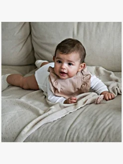 Børn ElodieDetails Interiør-Elodie  Pointelle-strikket Tæppe 100x75, Creamy White