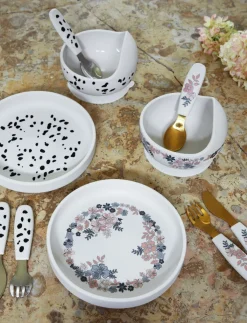 Spisetid|ElodieDetails Elodie Tallerken Sæt Silikone, Blue Garden Flerfarvet