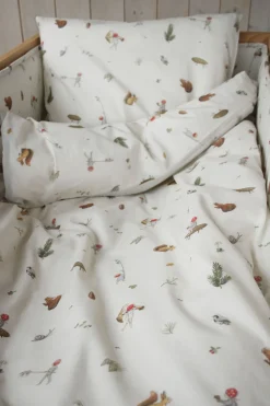 Sengetøj|ElsaBeskow Elsa Beskow Tomtebobarnen Sengesæt 100 x 130 Tremmeseng, Beige