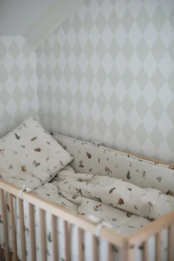 Sengetøj|ElsaBeskow Elsa Beskow Tomtebobarnen Sengesæt 100 x 130 Tremmeseng, Beige