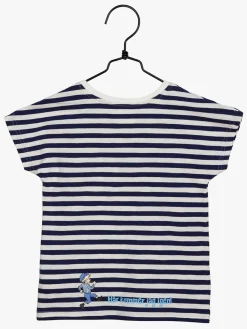 Børn EmilILonneberga Overdele-Emil fra Lønneberg Hujedamej T-shirt, Blue/White