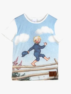 Børn EmilILonneberga Overdele-Emil fra Lønneberg T-shirt Stakittet, Blå