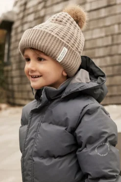 Børn Enfant Uldtøj|Vintertøj-EN FANT Hue Uldblanding med Kunstpels, Fungi