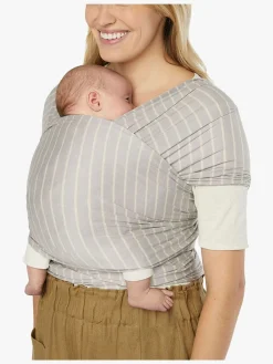 Ergobaby Bæreseler, Strækvikler & Bærestole-Aura Wrap Knit Strækvikle, Grey Stripes