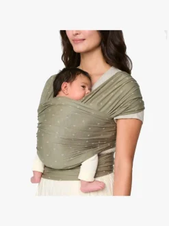 Bæreseler, Strækvikler & Bærestole|Ergobaby Aura Wrap Knit Strækvikle, Olive Diamonds Grøn