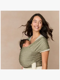 Bæreseler, Strækvikler & Bærestole|Ergobaby Aura Wrap Knit Strækvikle, Olive Diamonds Grøn