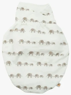Stofbleer, Nusseklude & Babytæpper|Ergobaby Swaddler, Elefanter Hvid