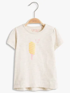 Overdele|ESPRIT T-Shirt Ice Cream, Pastel Grey