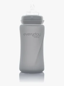 EverydayBaby Spisetid-Everyday Baby Sutteflaske Glas 240 ml, Grå