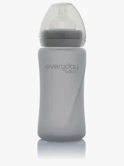 EverydayBaby Spisetid-Everyday Baby Sutteflaske Glas 240 ml, Grå