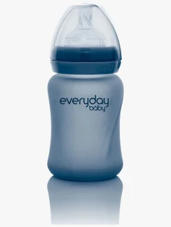 Spisetid|EverydayBaby Everyday Baby Varmeindikator Sutteflaske Glas 150 ml Blåbær Blå