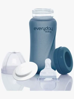 Spisetid|EverydayBaby Everyday Baby Varmeindikator Sutteflaske Glas 240 ml Blåbær Blå