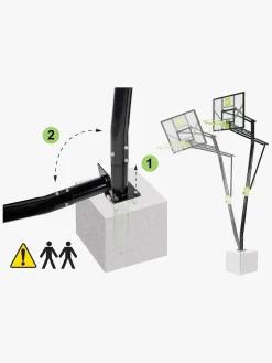 Boldsport|EXIT Galaxy Stativ m. Basketkurv Skal nedgraves, Grøn/Sort