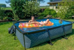 Vandleg|EXIT Pool 300x200x65 cm, Grå Blå