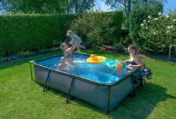 Vandleg|EXIT Pool 300x200x65 cm, Grå Blå