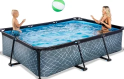 Vandleg|EXIT Pool 300x200x65 cm, Grå Blå