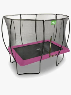 Udeleg|EXIT Silhouette Trampolin inkl. Sikkerhedsnet 214x305 cm, Pink