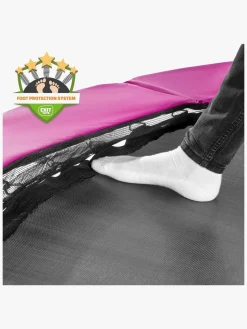 Udeleg|EXIT Silhouette Trampolin inkl. Sikkerhedsnet 153x214 cm, Pink