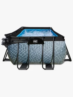 Vandleg|EXIT Stone Pool med Kuppel 400x200x100 cm, Grå