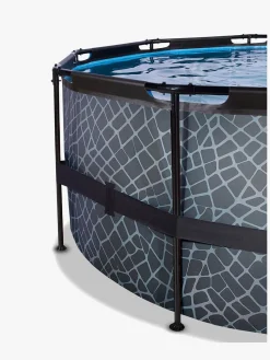 EXIT Vandleg-Stone Pool 488x122 cm, Grå