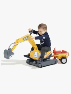 Udelegetøj|Falk Ride-on-gravemaskine Super Builder inkl. Anhænger, Gul