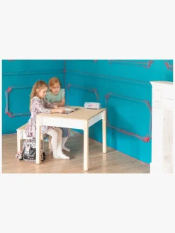 Børnemøbler|FamilySCL Family-scl Smart Opbevaring Bord med Stol, Hvid