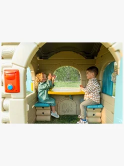 Udeleg|FEBER Casual Cottage Legehus med Lyd, Blå/Grå