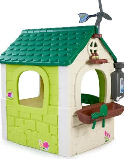 Udeleg|FEBER Eco Legehus, Grøn/Hvid