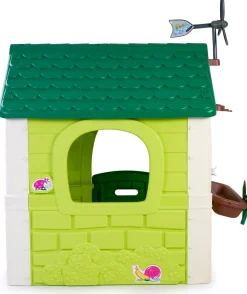 Udeleg|FEBER Eco Legehus, Grøn/Hvid