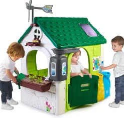 Udeleg|FEBER Eco Legehus, Grøn/Hvid