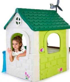 Udeleg|FEBER Eco Legehus, Grøn/Hvid