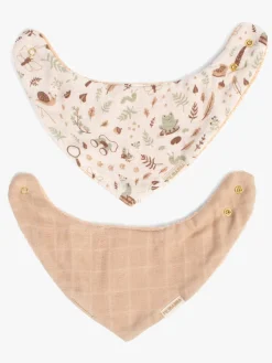 Spisetid|FILIBABBA Bandana Savlemække 2-pak, Little Wonders/Warm Grey Beige