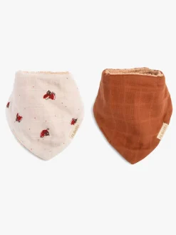 Spisetid|FILIBABBA Bandana Savlemække 2-pak, Lucky/Amber Brown Lyserød/Brun