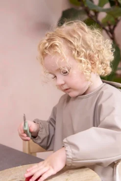 Spisetid|FILIBABBA  Langærmet Hagesmæk, Warm Grey