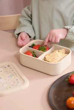 Spisetid|FILIBABBA Madkasse Silikone, Little Wonders Beige
