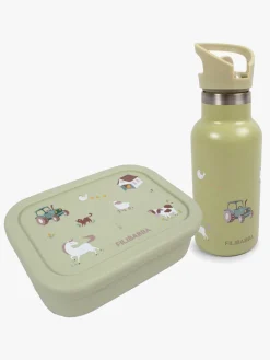 Spisetid|FILIBABBA Magic Farm Madkasse & Flaske, Green