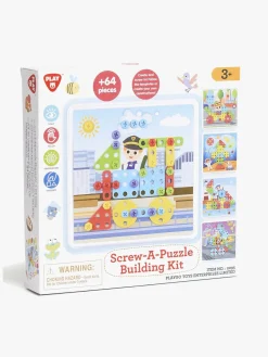 Spil & Puslespil|Fippla Screw A Puzzle Building Kit Børnepuslespil 64 Dele