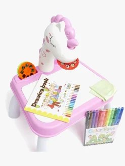 Fippla Kreativt Legetøj-Tegnetavle med Projektør & Lys, Pink