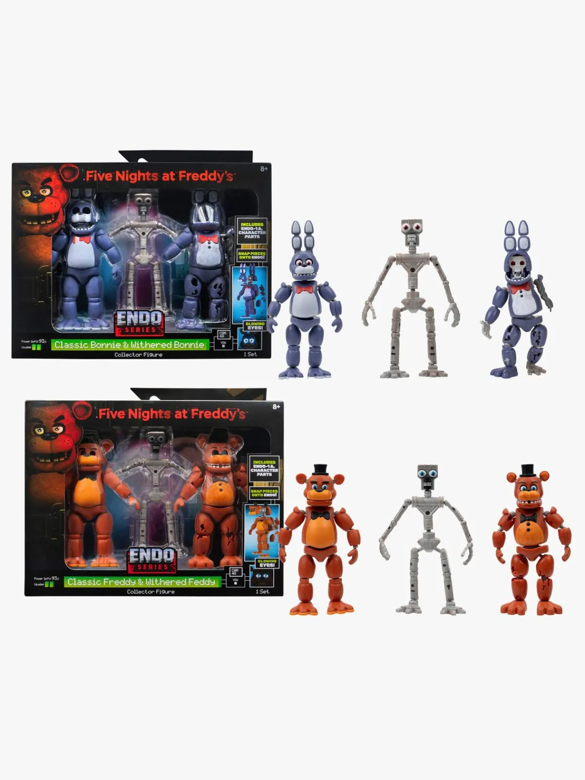 FiveNightsAtFreddys Legetøjsfigurer-Five Nights at Freddy's Endo Figursæt 3-pak, Blandet
