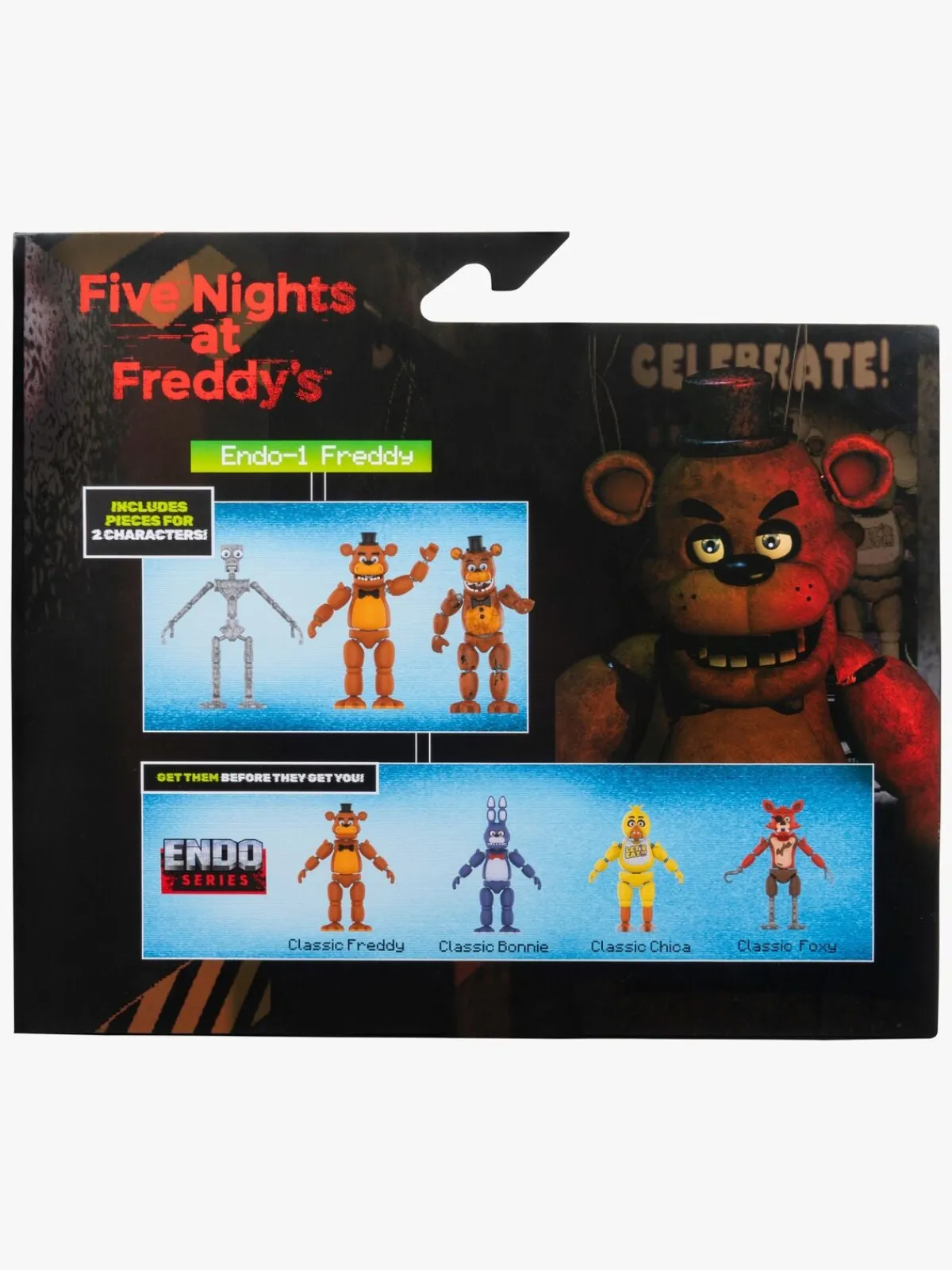 FiveNightsAtFreddys Legetøjsfigurer-Five Nights at Freddy's Endo Figursæt 3-pak, Blandet