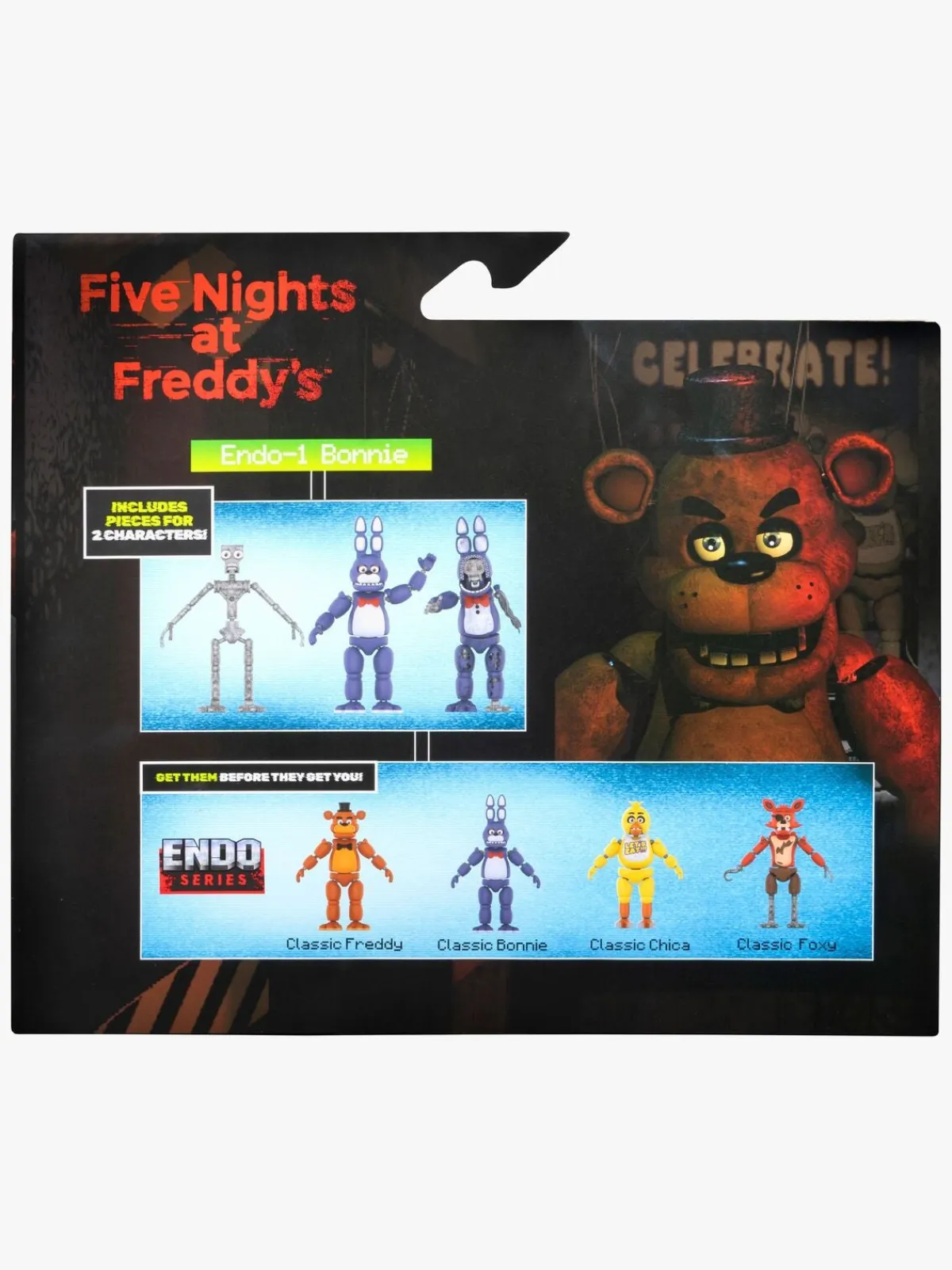 FiveNightsAtFreddys Legetøjsfigurer-Five Nights at Freddy's Endo Figursæt 3-pak, Blandet